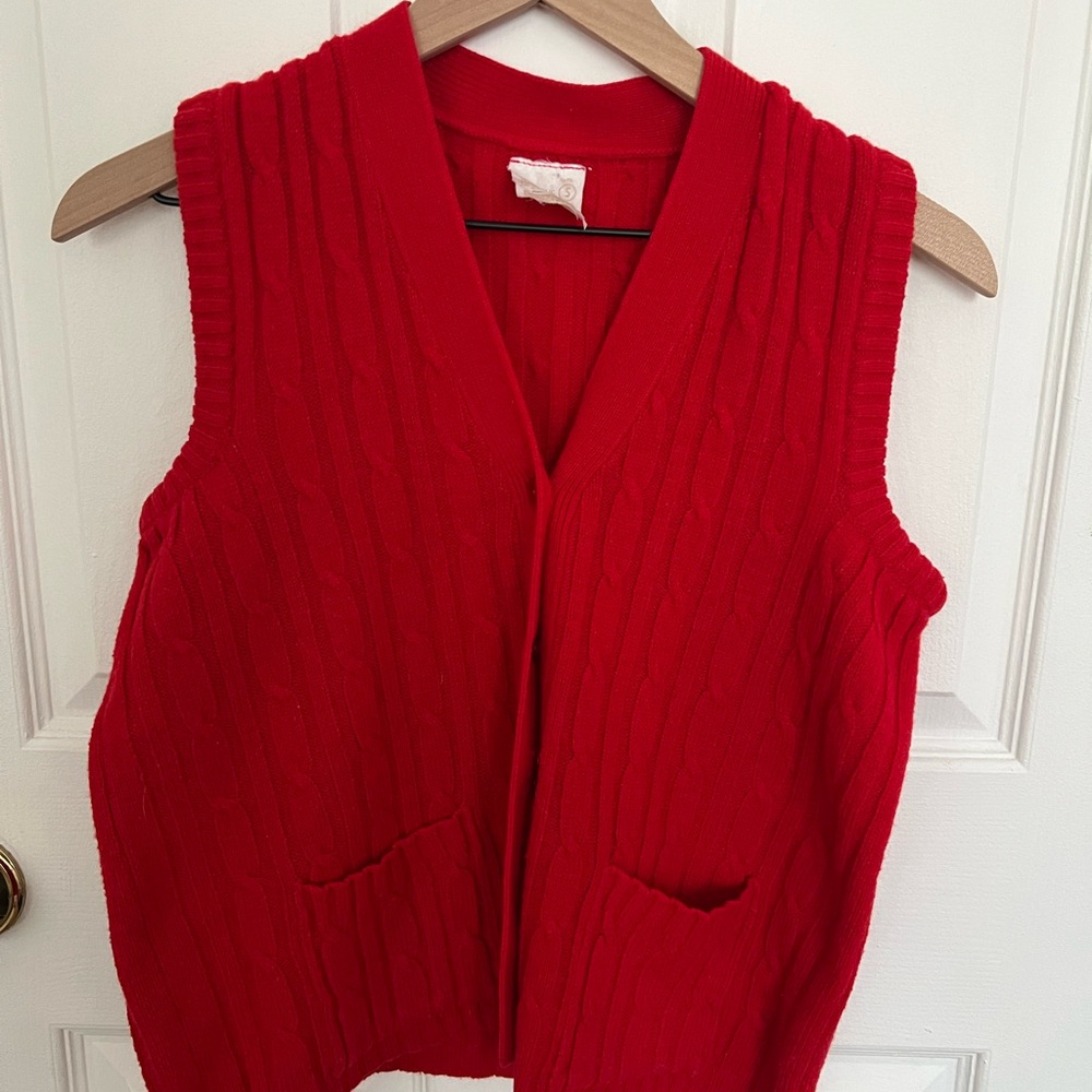 Red Women's Sweater Vest